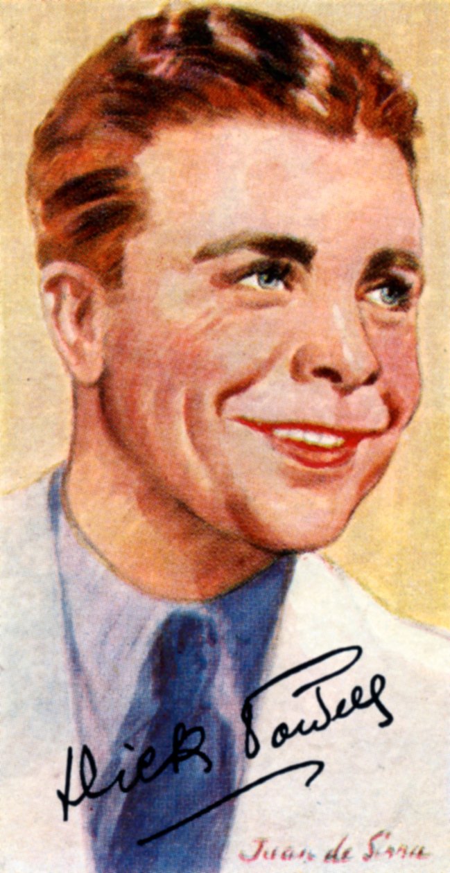 Richard Ewing Dick Powell, 1904-1963, amerikansk sanger, skuespiller, produsent og regissør, 1900-tallet av Unbekannt