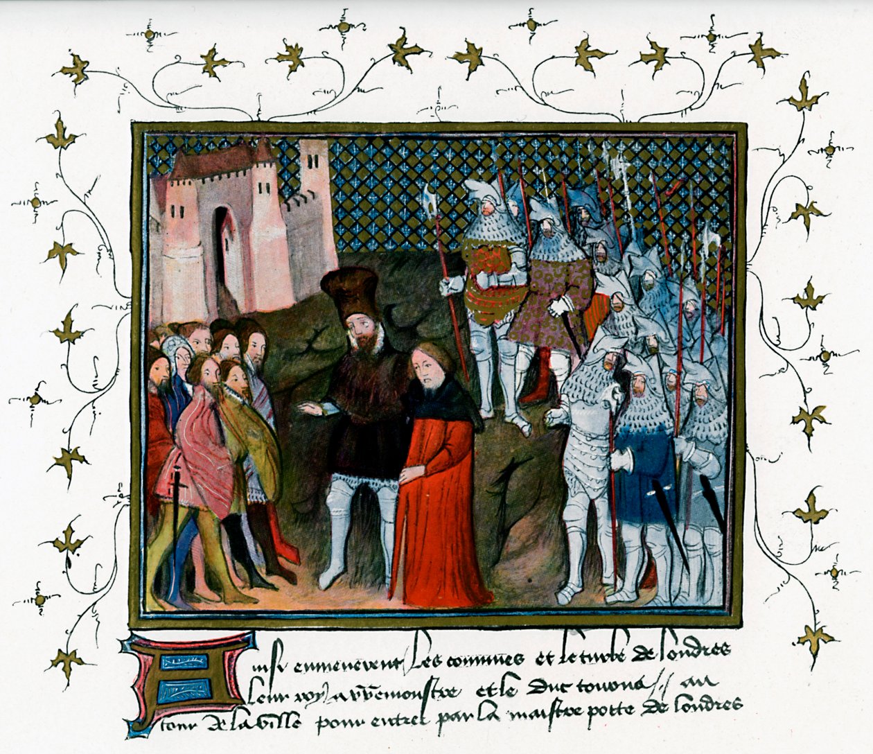 Richard II levert av Bolingbroke til innbyggerne i London, 1399, c1400-c1425 av Unbekannt