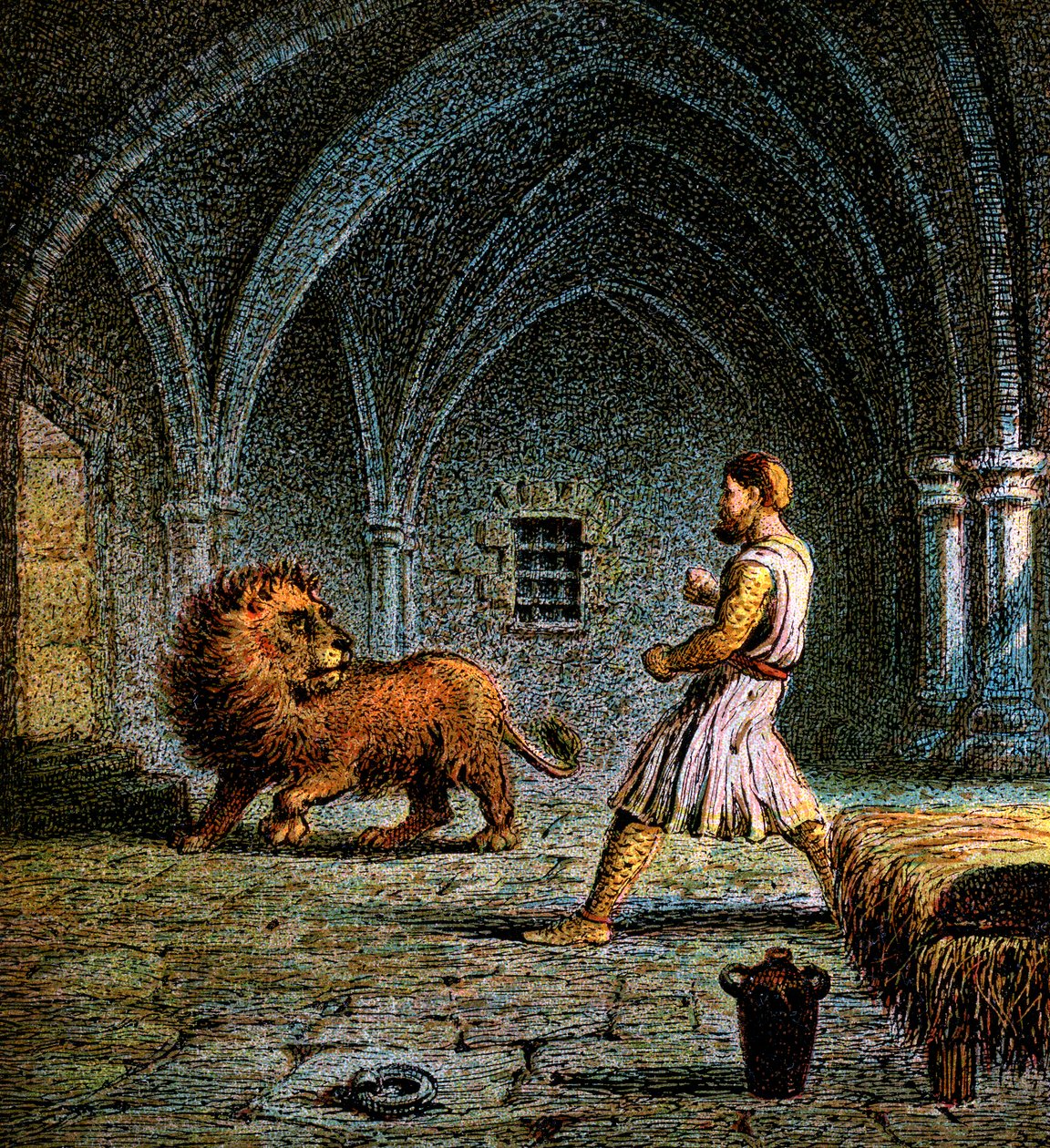 Richard The First And A Lion, 1100-tallet, ca 1850 av Unbekannt
