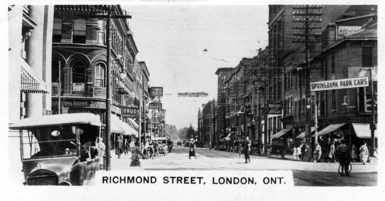 Richmond Street, London, sørvestlige Ontario, Canada, ca 1920-tallet av Unbekannt