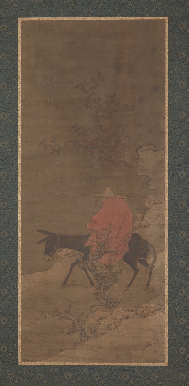 Å ri gjennom snø på jakt etter plommeblomster, Ming- eller Qing-dynastiet, 1600-tallet. av Unbekannt
