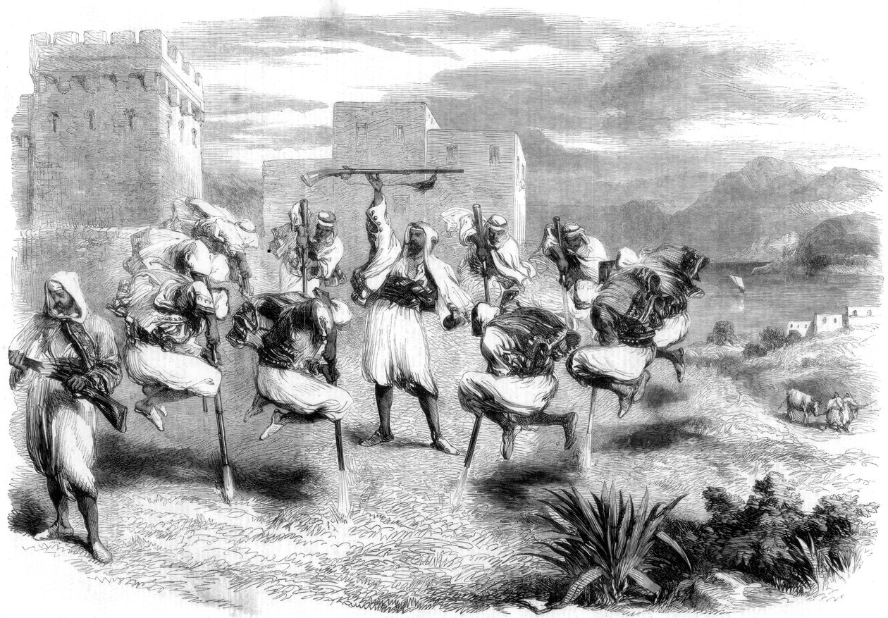 Riffian bryllupsdans i Tanger, 1860 av Unbekannt