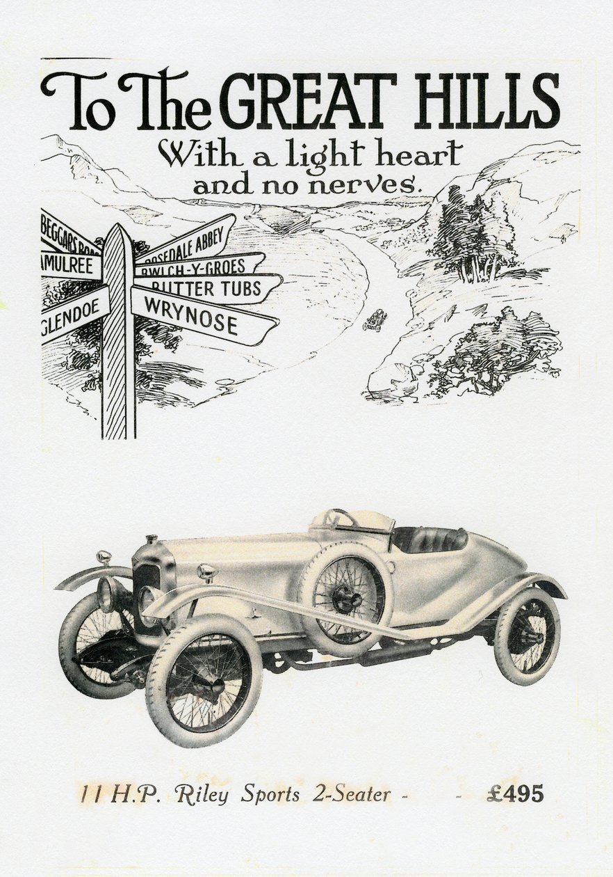Riley MPH 2-seters sport, c1920-tallet av Unbekannt