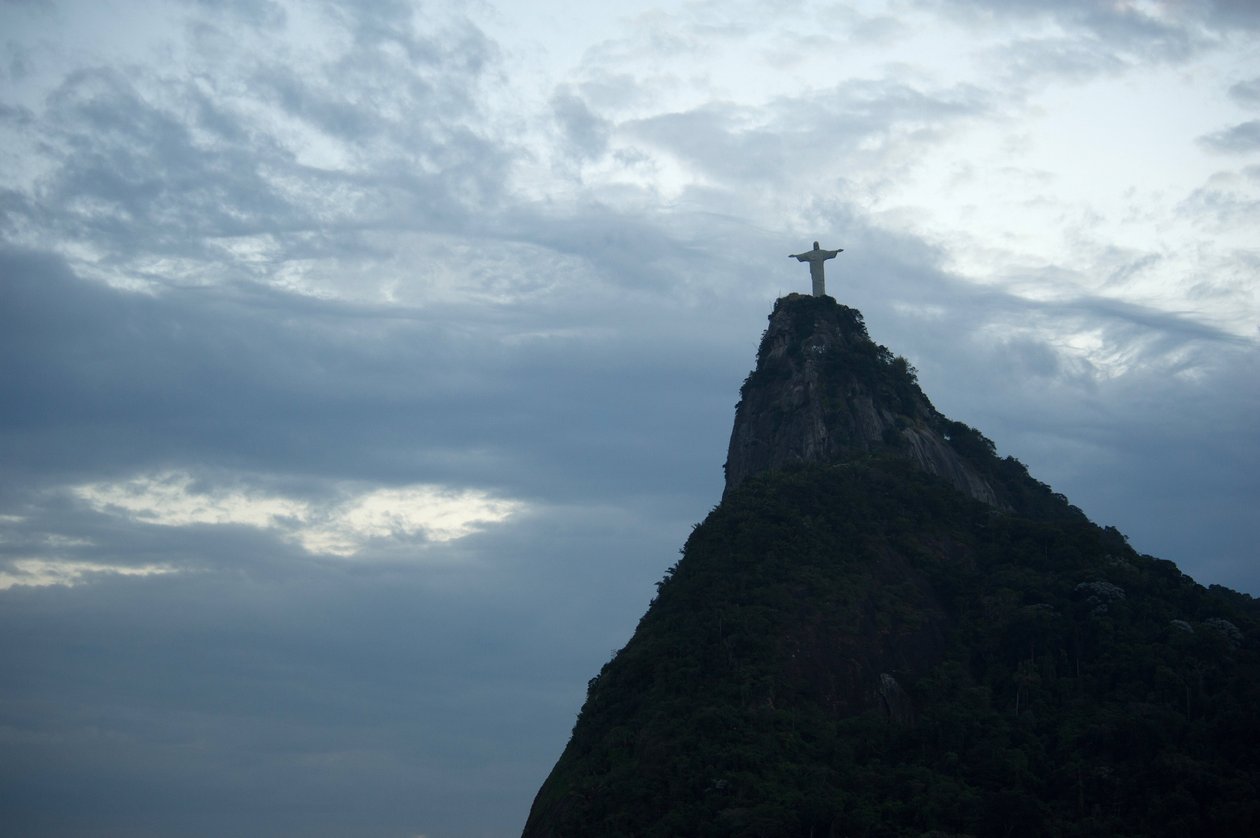 Rio de Janeiro, Statue av Kristus Forløseren på Corcovado, Sukkertoppen, Brasil av Unbekannt