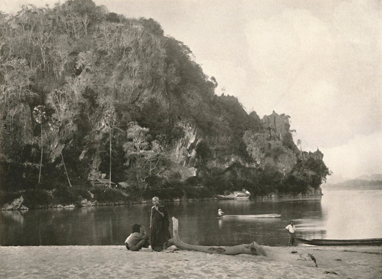 River Scene - The Second Defile, nær Bhamo, 1900. av Unbekannt