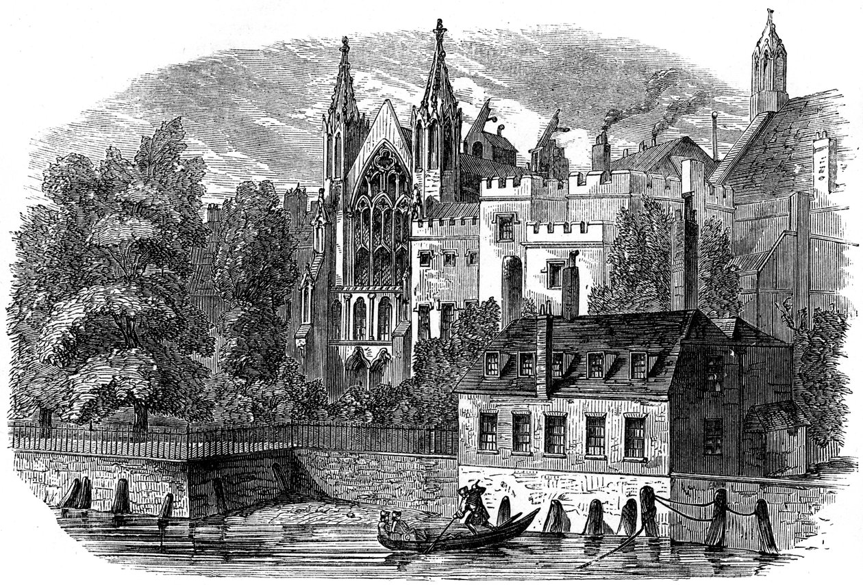 Elvefronten til det gamle House of Peers House of Lords, London, 1800-tallet av Unbekannt