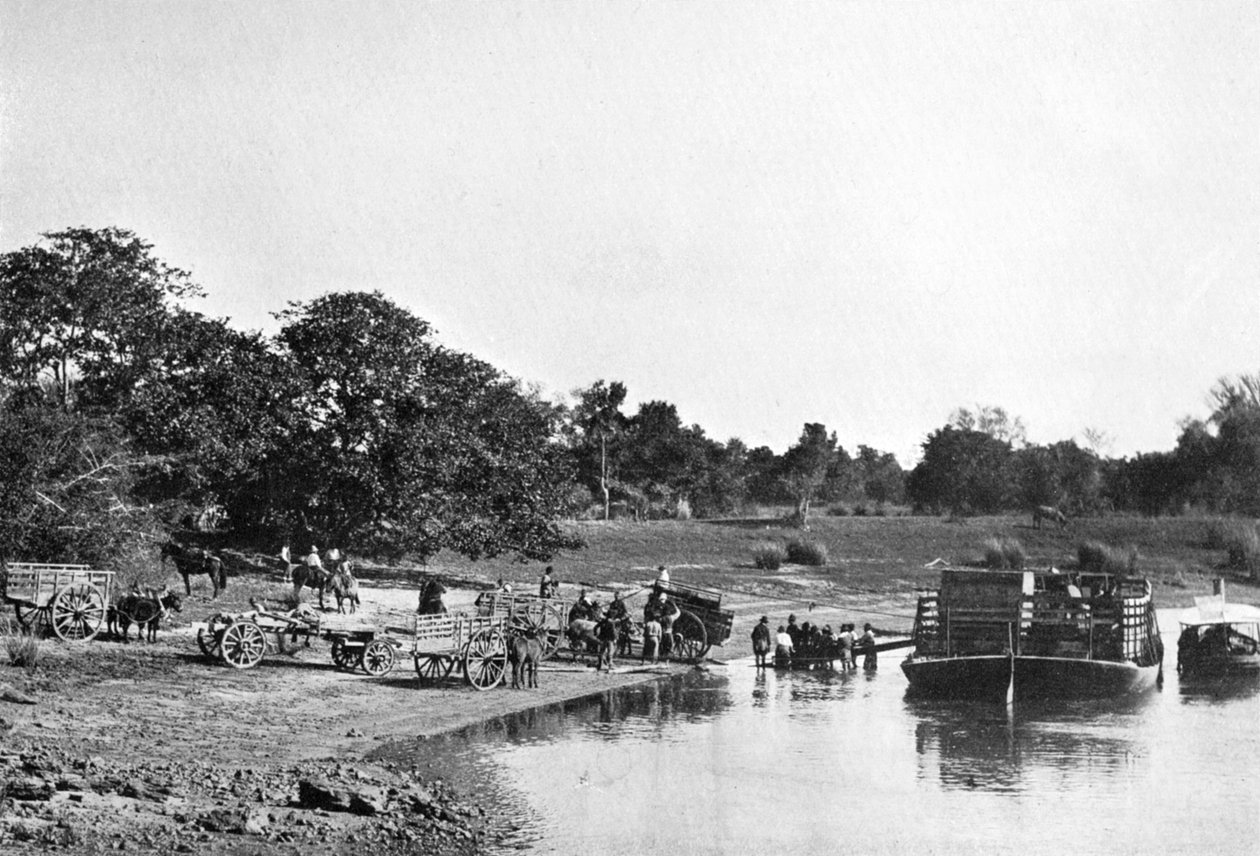 Elvescene, Rio Corrientes, Paraguay, 1911 av Unbekannt