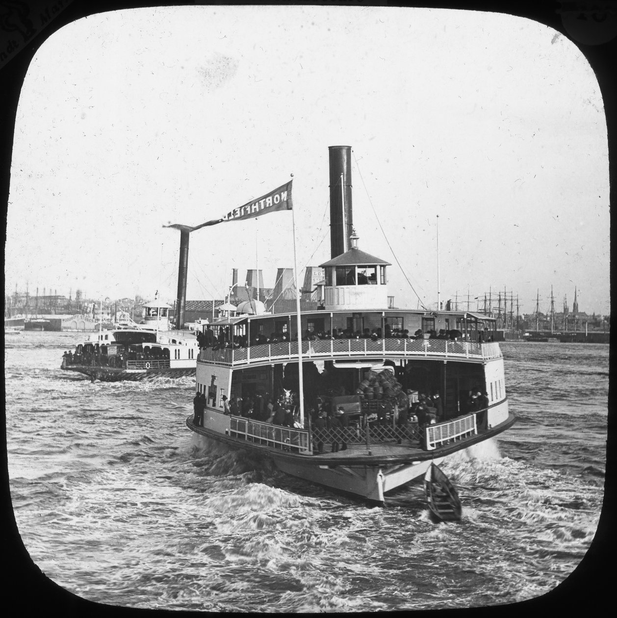 River Steamer, USA, slutten av 1800- eller begynnelsen av 1900-tallet av Unbekannt