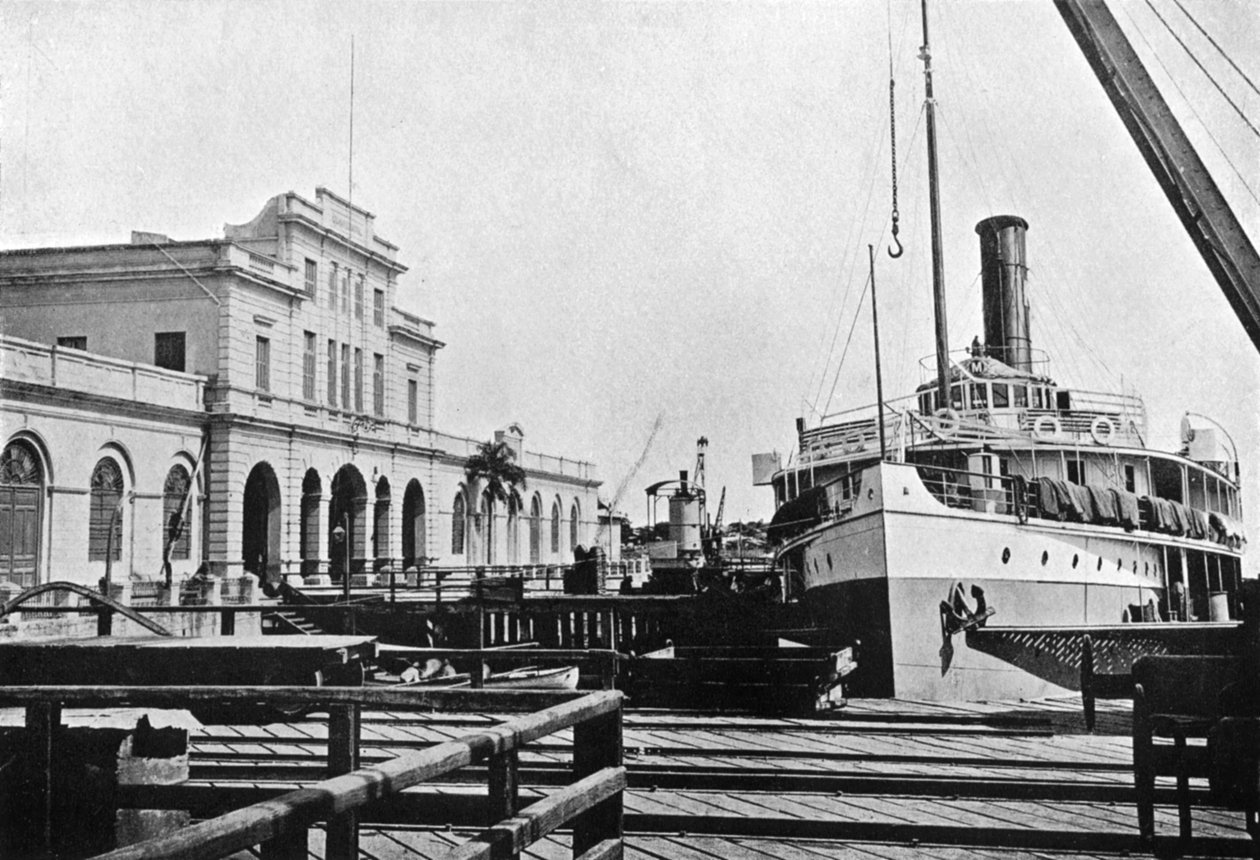 Elvdamper ved tollhuset, Asuncion, Paraguay, 1911 av Unbekannt