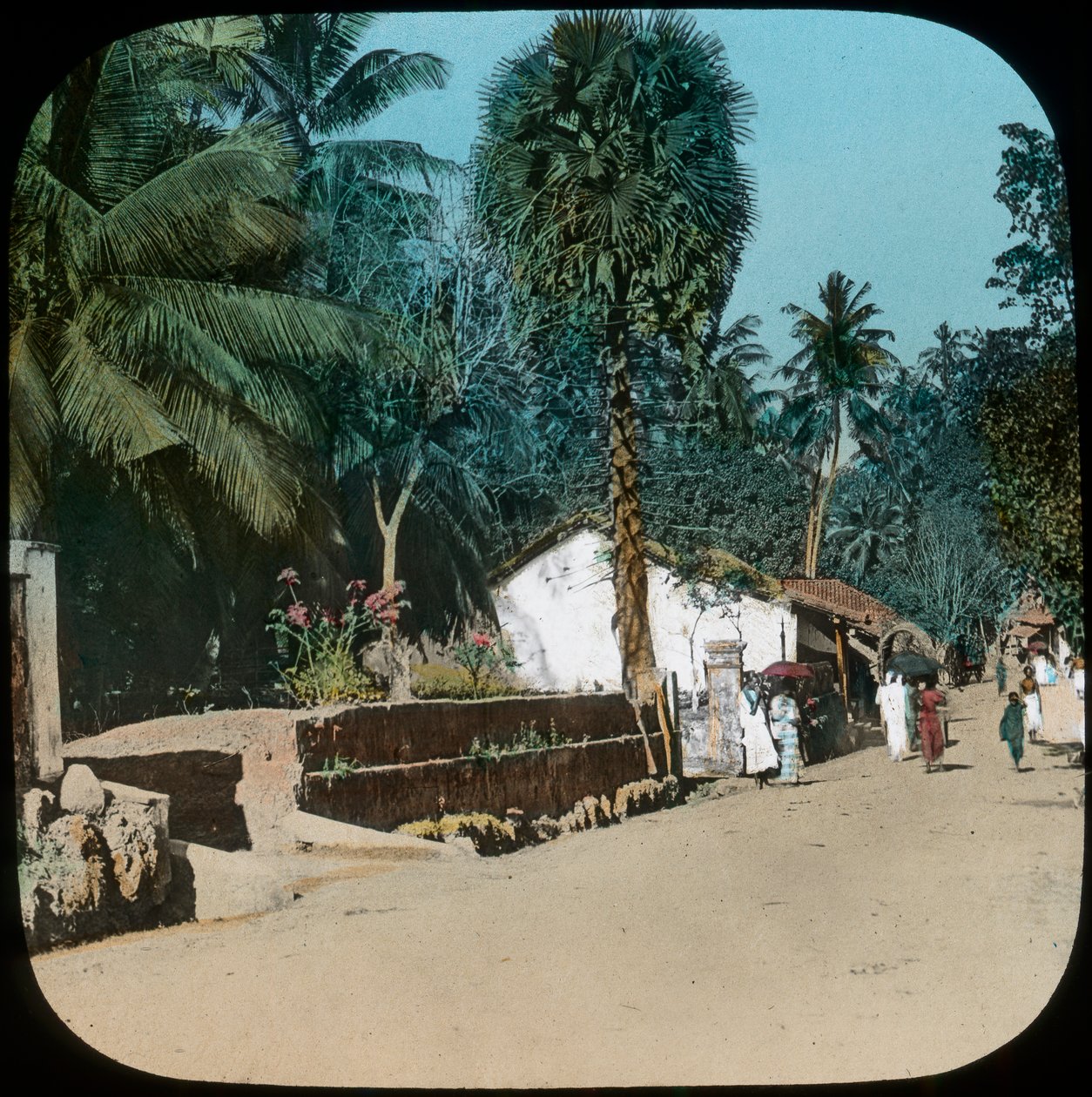 Veien fra Colombo til Galle, Colombo, Ceylon, slutten av 1800- eller begynnelsen av 1900-tallet av Unbekannt