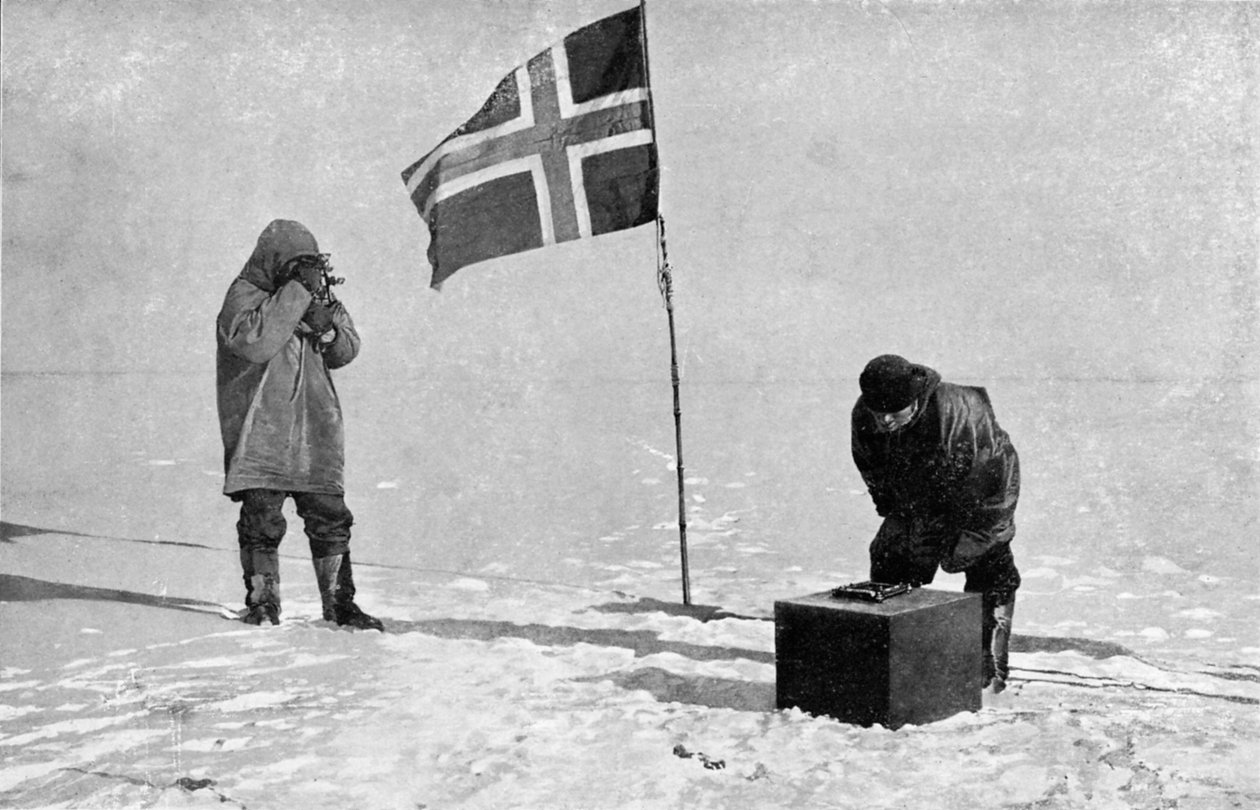 Roald Engelbrecht Gravning Amundsen 1872-1928, norsk oppdagelsesreisende, ved Sydpolen, 1911 av Unbekannt