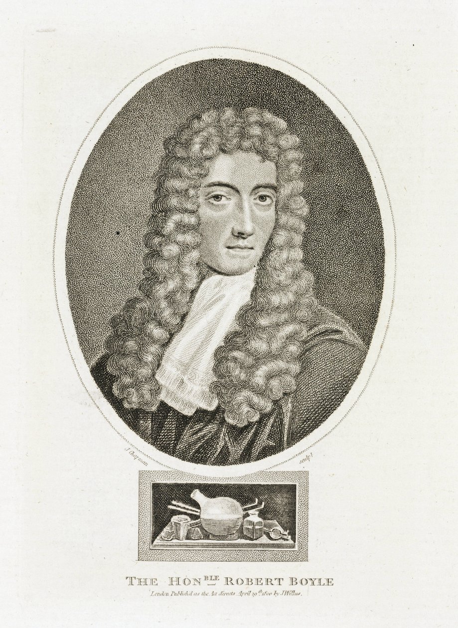 Robert Boyle (1627-1691), irsk fysiker og kjemiker av Unbekannt