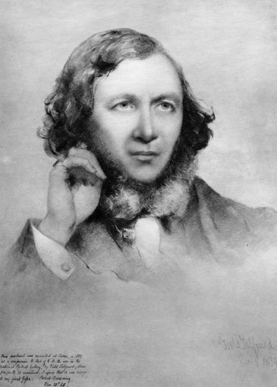 Robert Browning , britisk poet, 1859 av Unbekannt