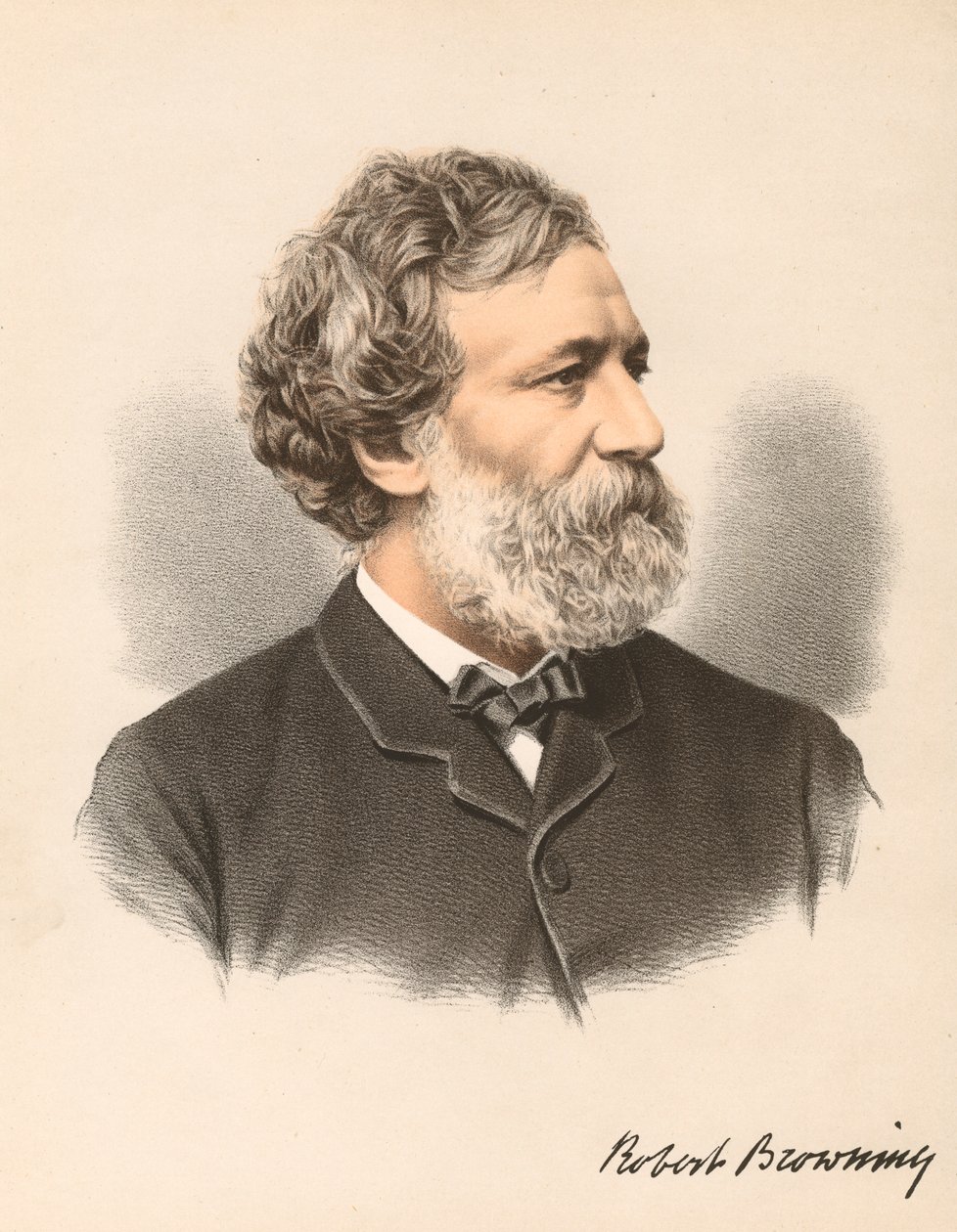 Robert Browning , engelsk poet og dramatiker, c1880 av Unbekannt