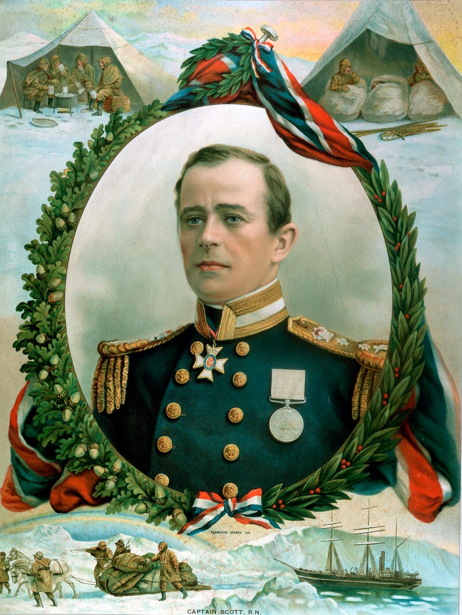 Robert Falcon Scott, britisk oppdagelsesreisende i Antarktis, 1914 av Unbekannt