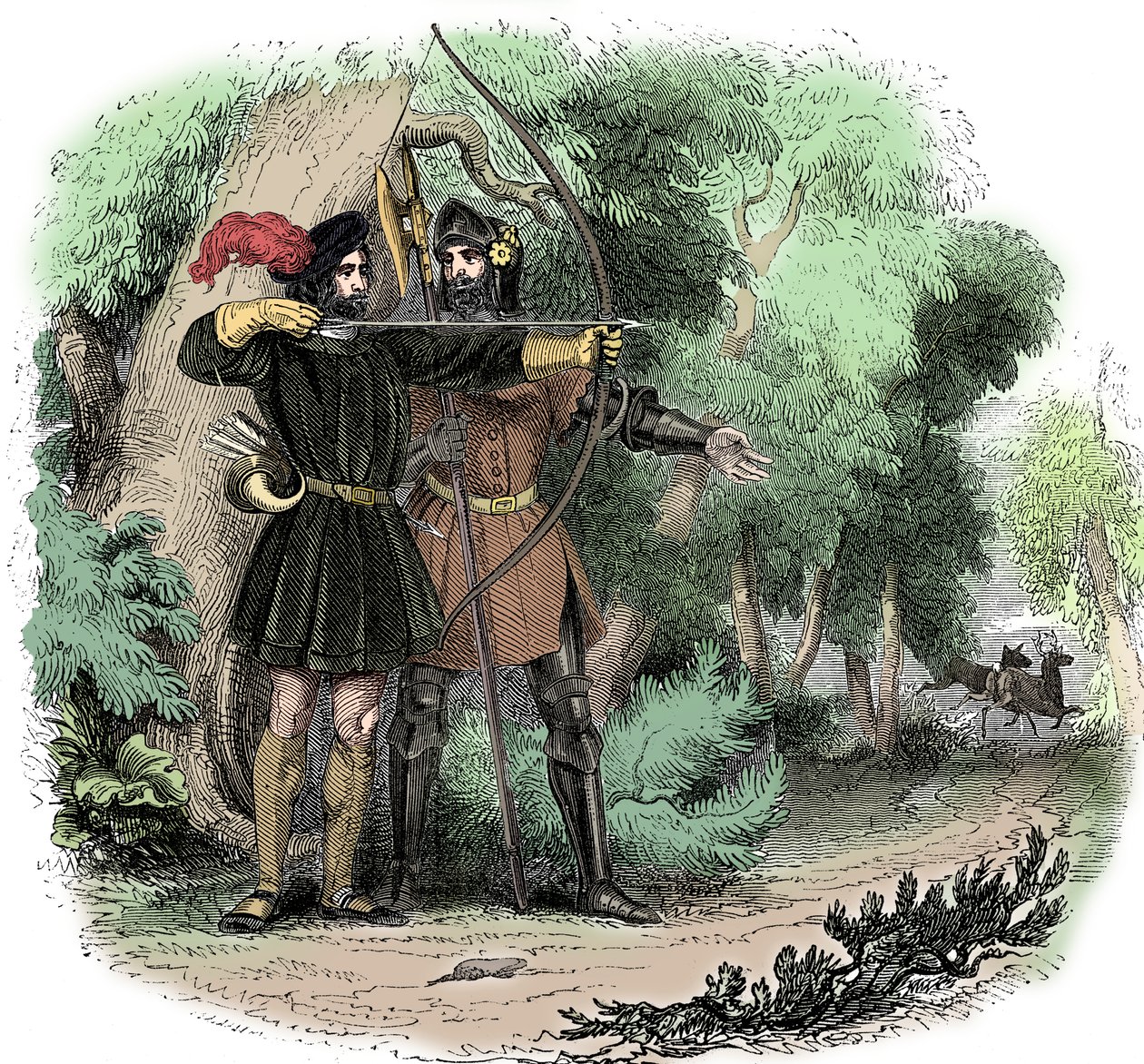 Robin Hood, legendarisk engelsk folkehelt og fredløs og forkjemper for de fattige, tidlig på 1800-tallet av Unbekannt