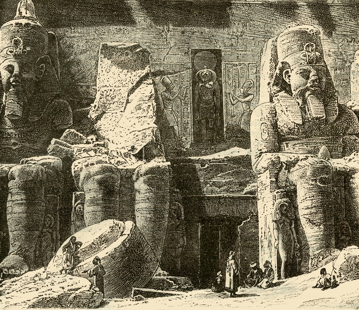 Rock-templer ved Abousimbel, 1890. av Unbekannt