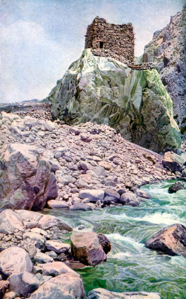 Klippefestning, afghansk grense, c1924 av Unbekannt