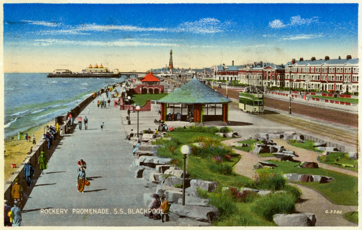 Rockery Promenade, Blackpool, Lancashire, c1940 av Unbekannt