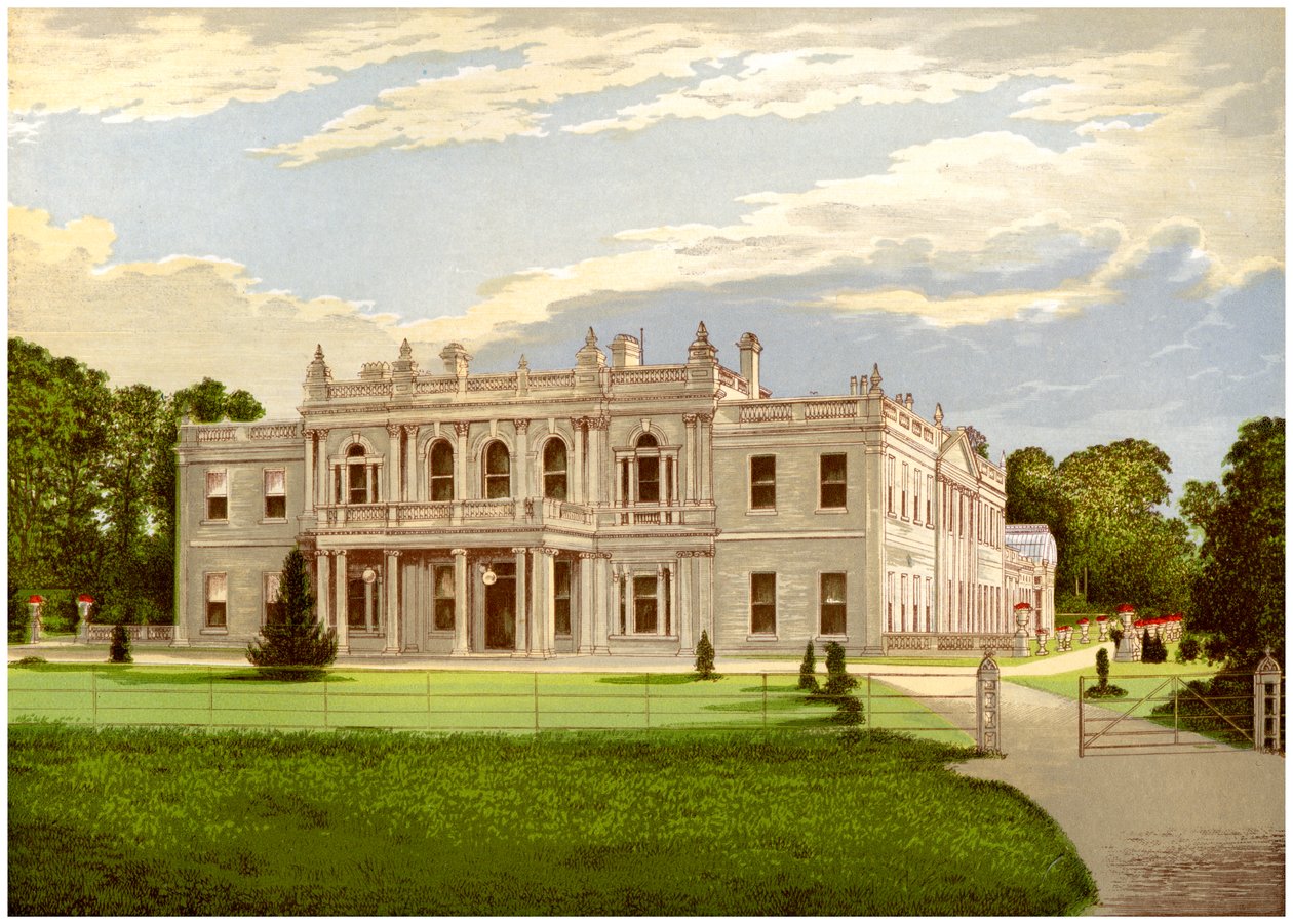 Rolleston Hall, Staffordshire, hjemmet til Baronet Mosley, c1880 av Unbekannt