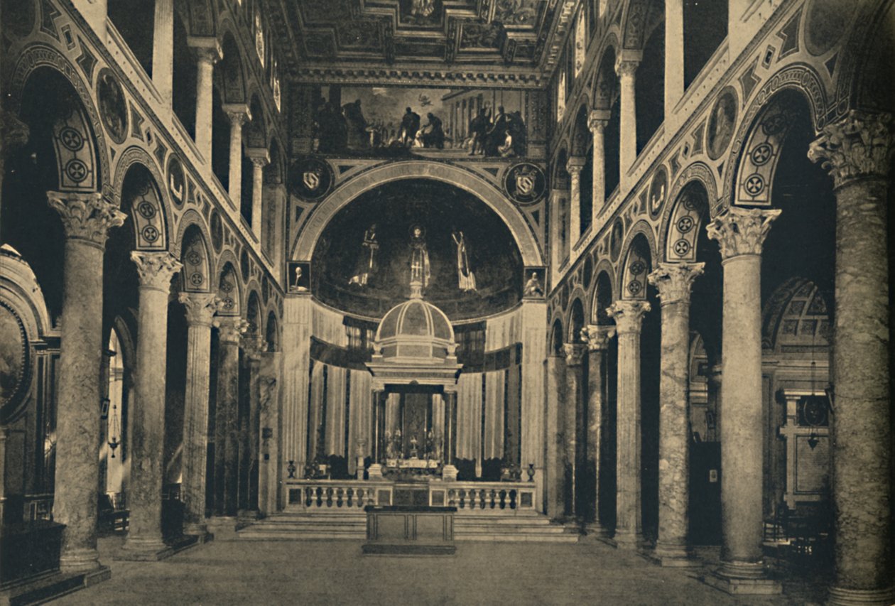Roma - Basilica of St. Agnes utenfor murene på gaten Nomentana, 1910 av Unbekannt