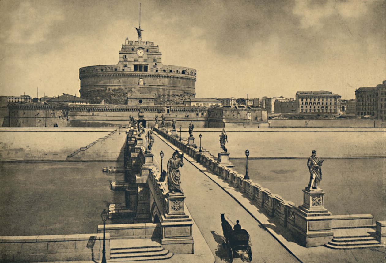 Roma - Broen og slottet i St. Angelo, 1910 av Unbekannt