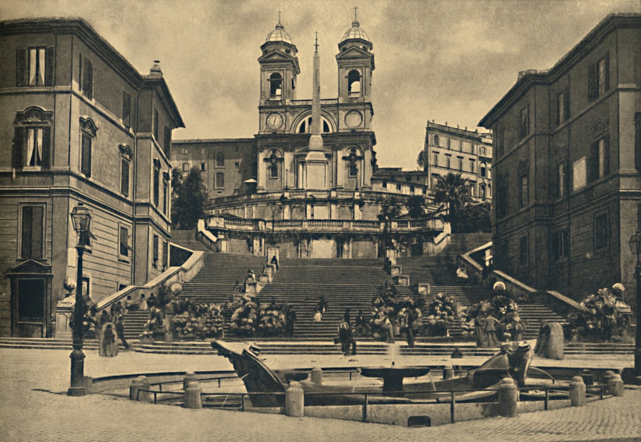 Roma - Trinita dei Monti-kirken, 1910 av Unbekannt