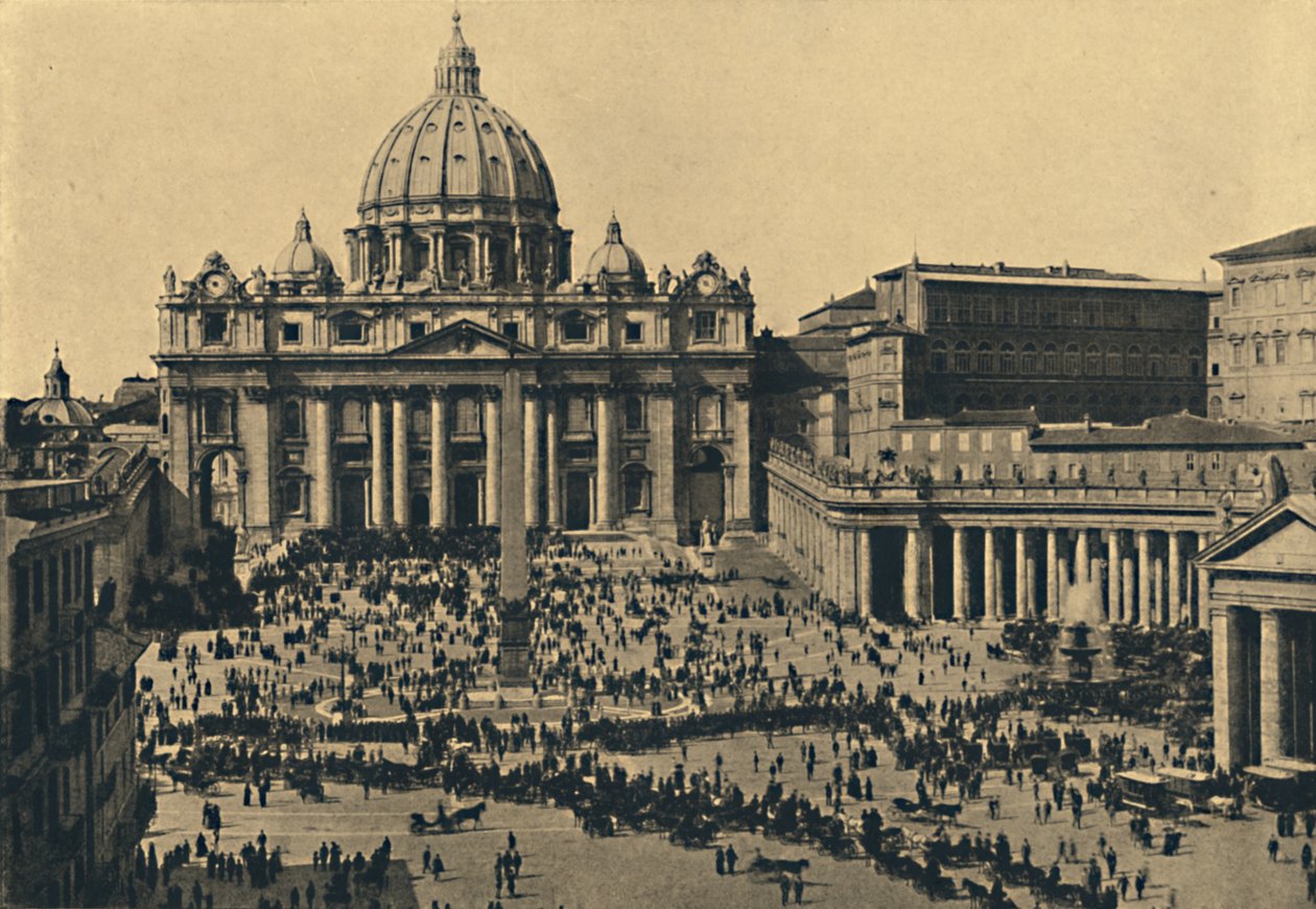 Roma - Fasade og kuppel av S. Peters, 1910 av Unbekannt