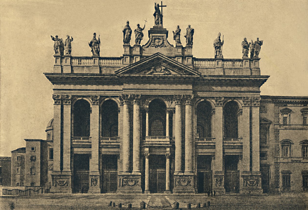 Roma - Fasade av basilikaen St. John Lateran Ales. Galilei, 1734, 1910 av Unbekannt