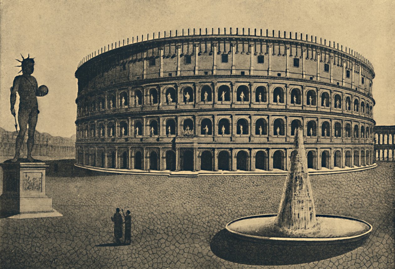 Roma - Imaginær rekonstruksjon av Colosseum, 1910 av Unbekannt