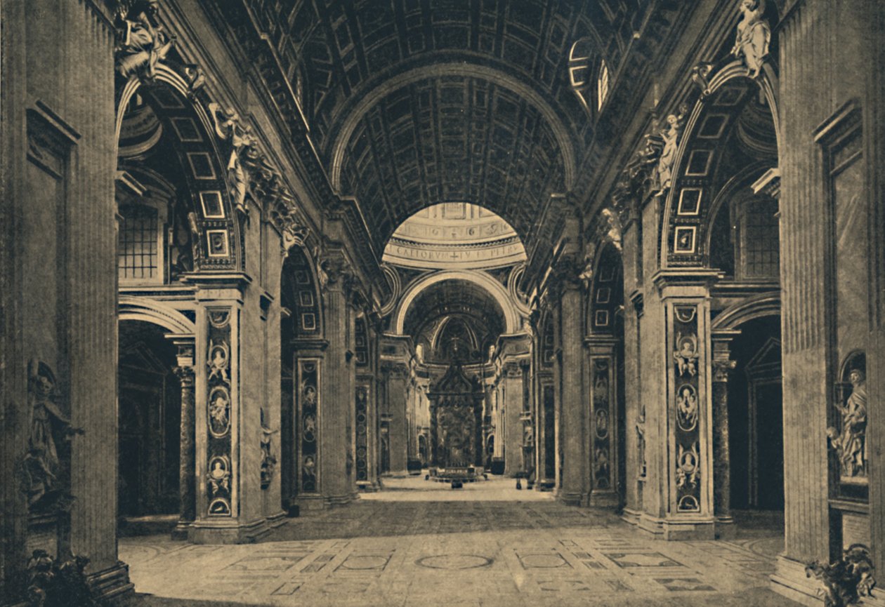 Roma - Interiør av Basilica of S. Peter, 1910. av Unbekannt