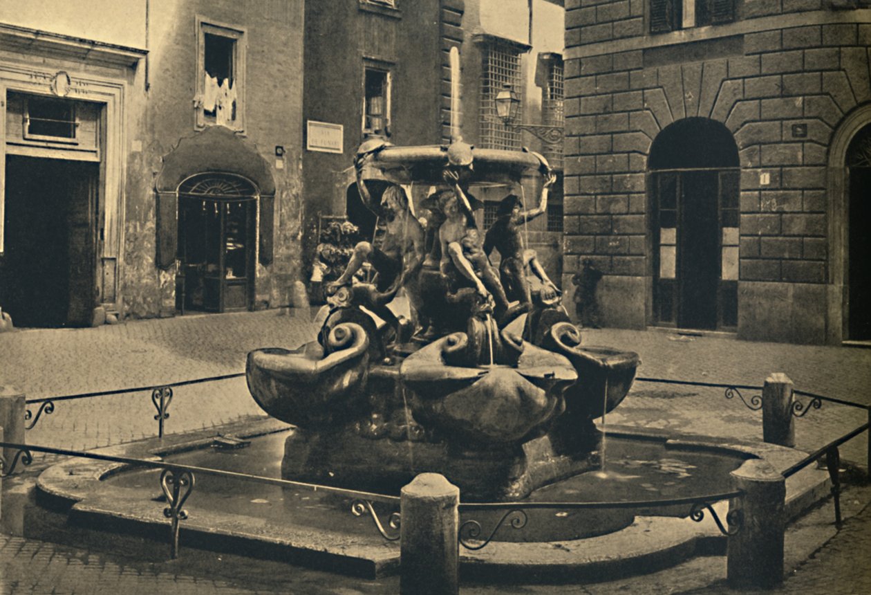 Roma - Mattei-plassen. - Skilpaddenes fontene. Landini og Della Porta 1585., 1910 av Unbekannt