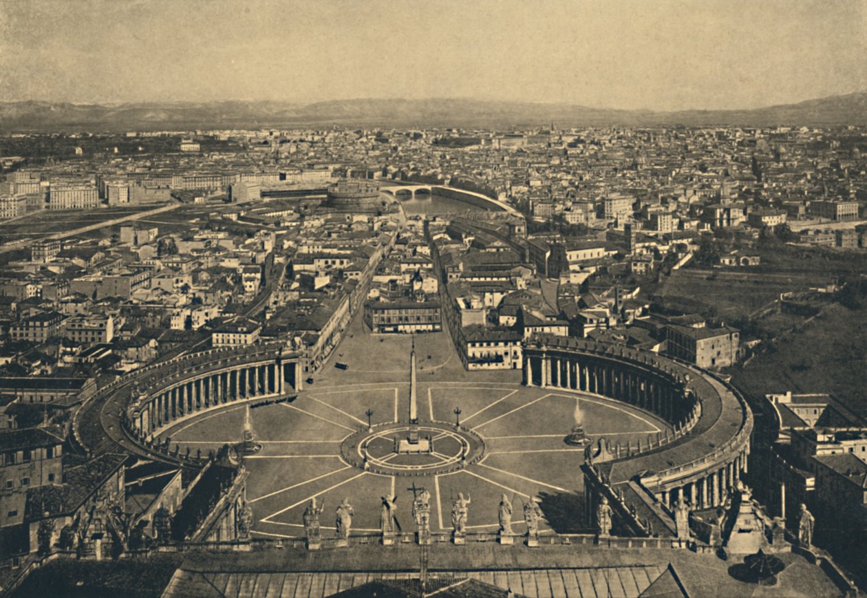 Roma - Panoramautsikt fra kuppelen til St. Peters, 1910 av Unbekannt