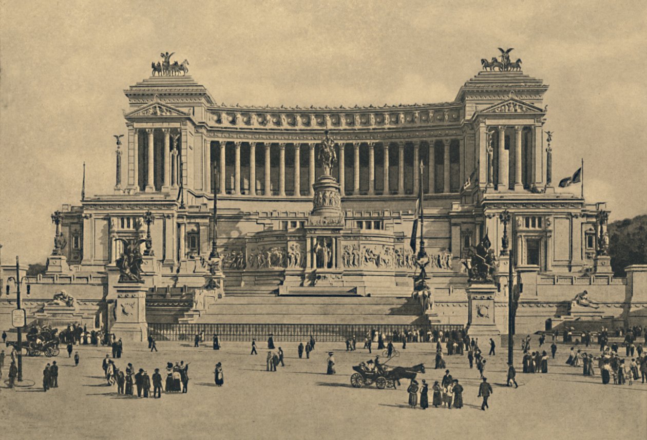 Roma - Piazza di Venezia. Monument til Victor Emmanuel II, 1910. av Unbekannt