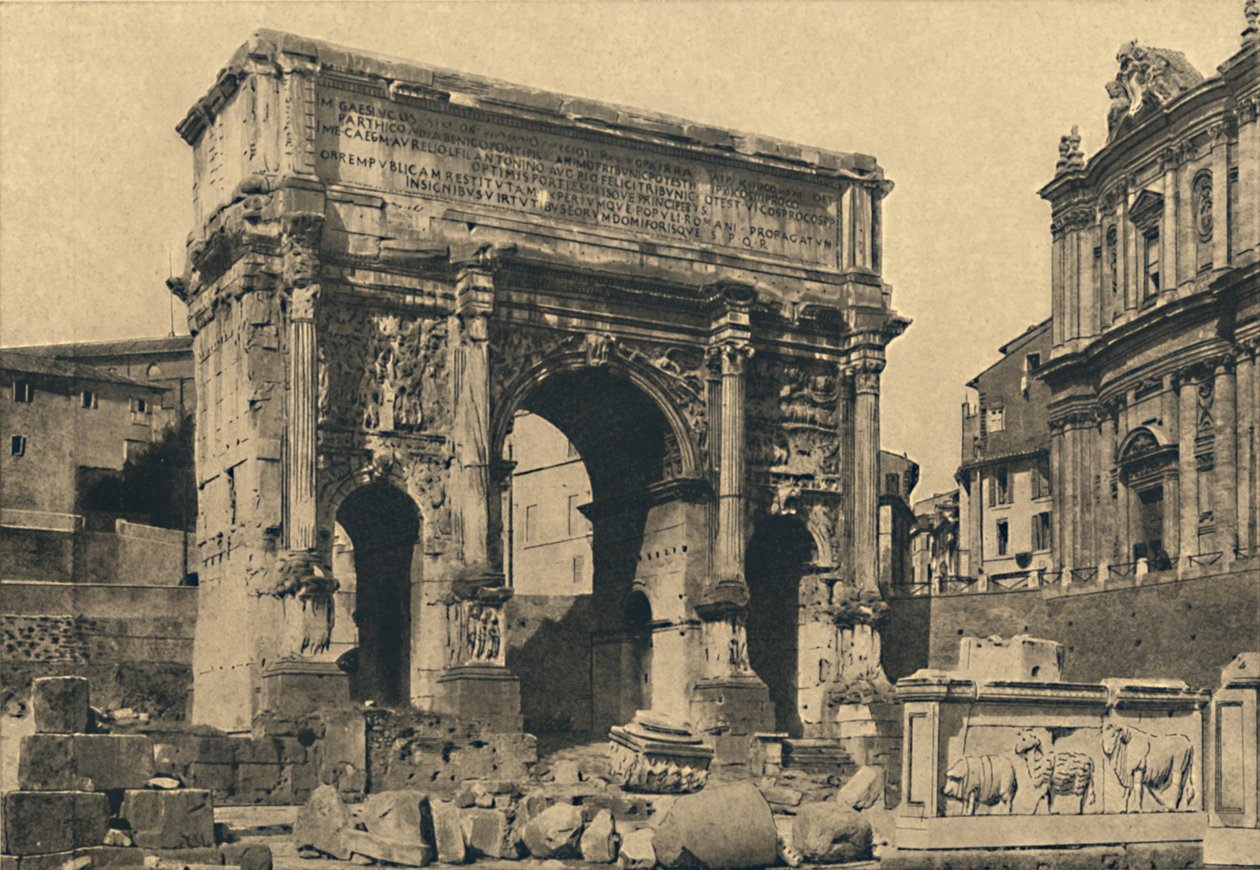 Roma – Forum Romanum – Septimius Severus bue, 1910 av Unbekannt
