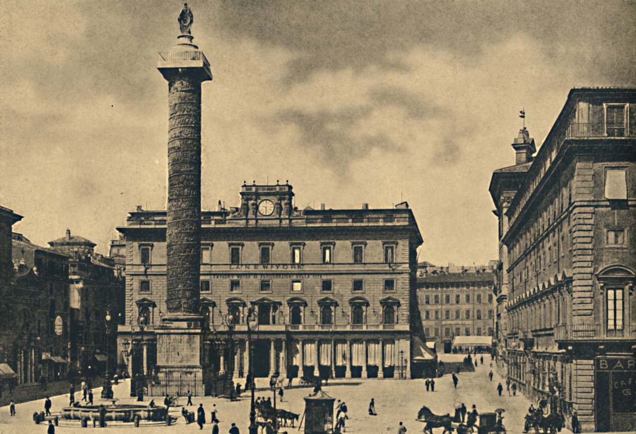 Roma - Square and Column of Marcus Aurelius, 1910 av Unbekannt