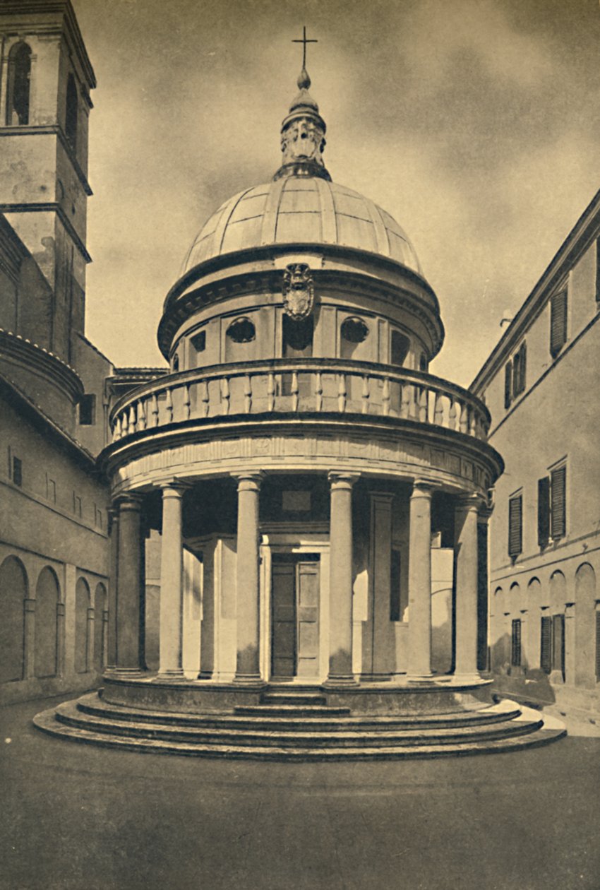 Roma - Tempel av Bramante i Cloisters of S. Pietro i Montorio på Janiculum Hill, 1910 av Unbekannt