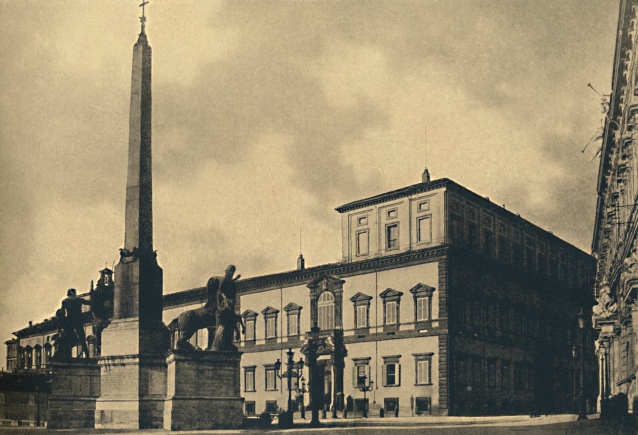 Roma - Quirinalpalasset og fontenen, 1910. av Unbekannt