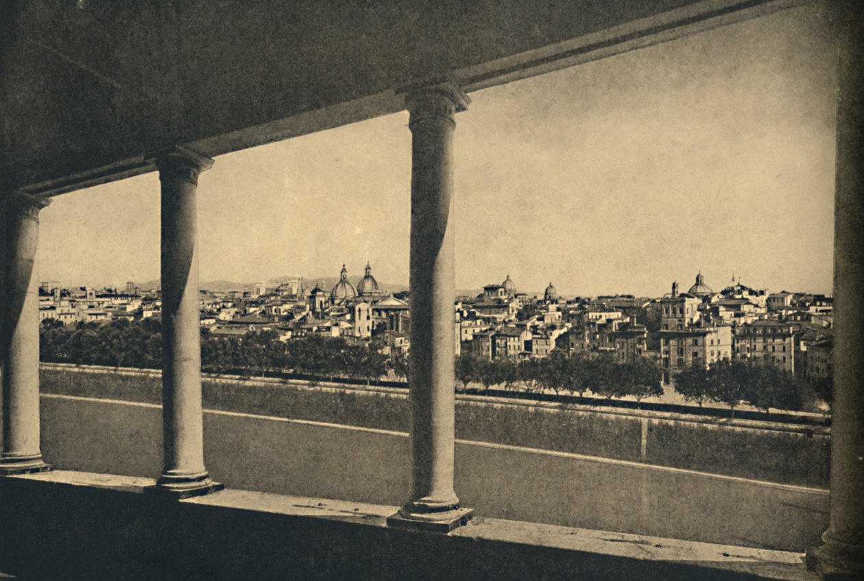 Roma - Utsikt over byen fra Logia av Bramante i Castle St. Angelo, 1910 av Unbekannt