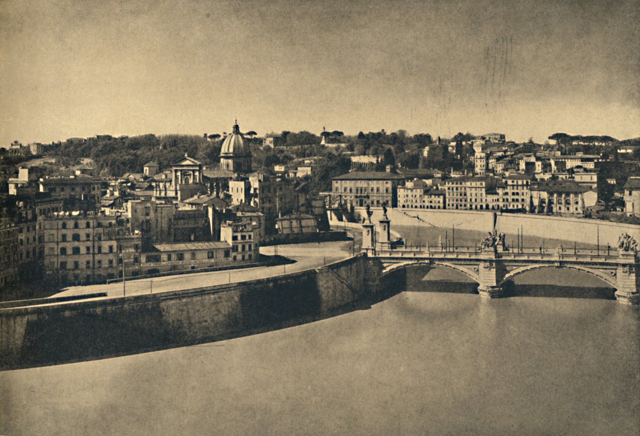 Roma - Utsikt over den nye broen til Victor Emmanuel, 1910 av Unbekannt