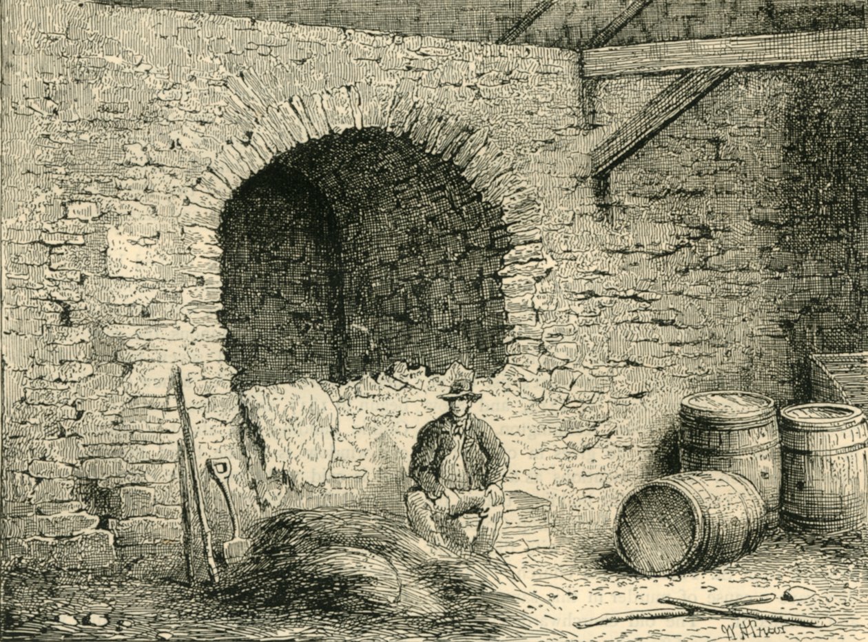 Romersk mur på Tower Hill, c1872. av Unbekannt