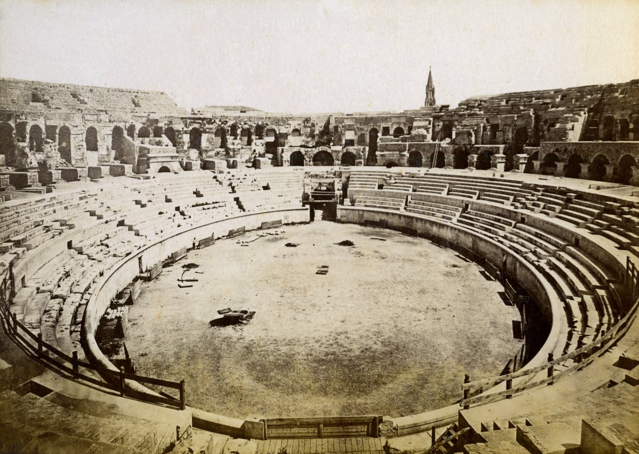 Romersk amfiteater, Nimes, Frankrike, slutten av 1800- eller begynnelsen av 1900-tallet av Unbekannt