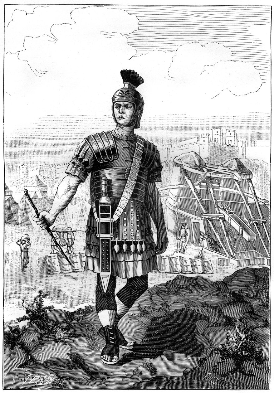Romersk centurion erobret gallerne under Julius Caesar, 1. århundre f.Kr. 1882-1884 av Unbekannt