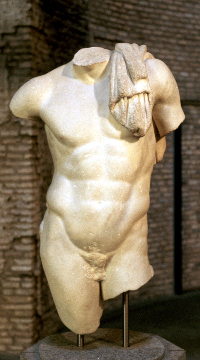Romersk kopi av en gresk statue av en mannlig torso av Unbekannt