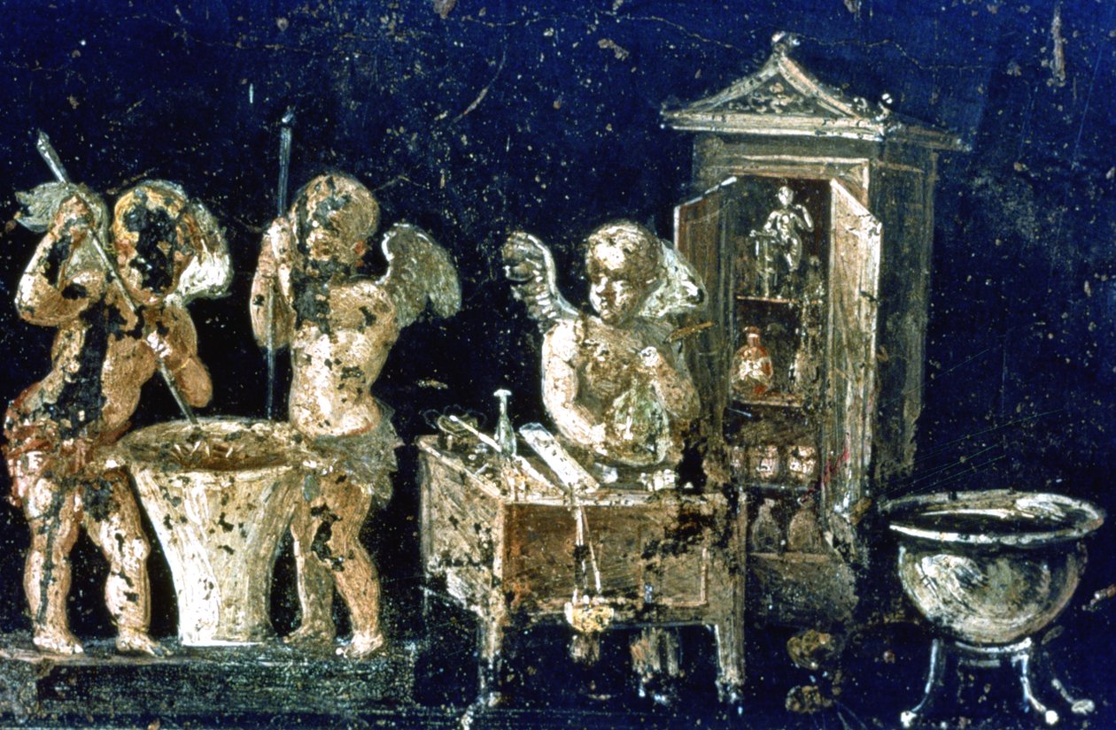 Romersk veggmaleri, House of the Vettii, Pompeii, Italia av Unbekannt