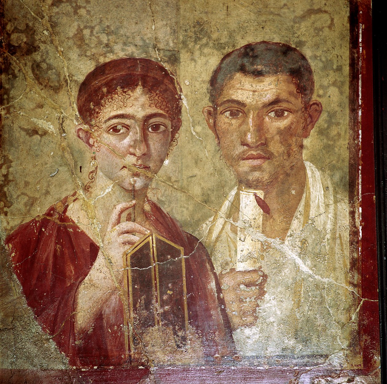 Romersk portrettmaleri av Terentius Neo og hans kone, Pompeii, Italia av Unbekannt