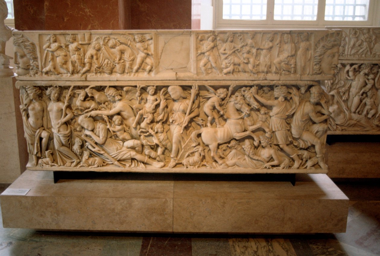Romersk sarkofag med legenden om Selene og Endymion, 230-235 e.Kr. av Unbekannt