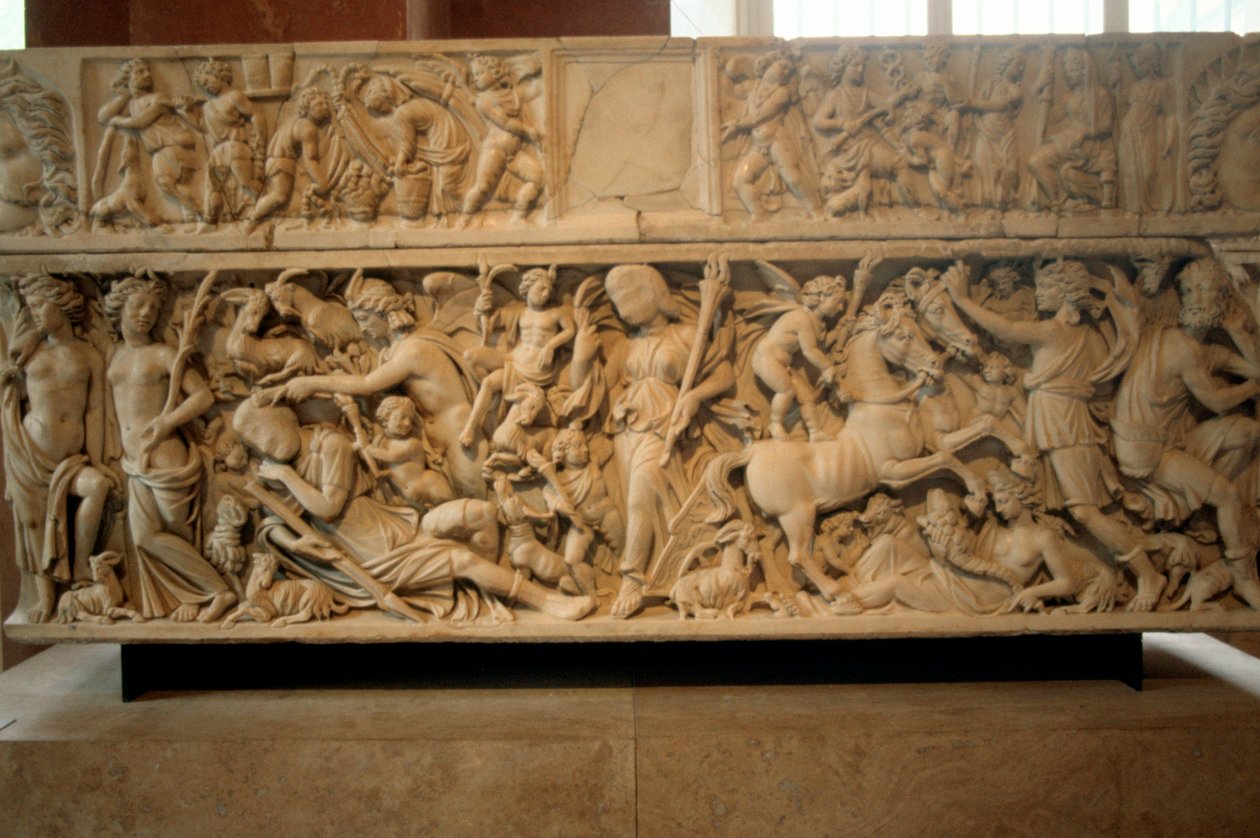 Romersk sarkofag med legenden om Selene og Endymion, 230-235 e.Kr. av Unbekannt