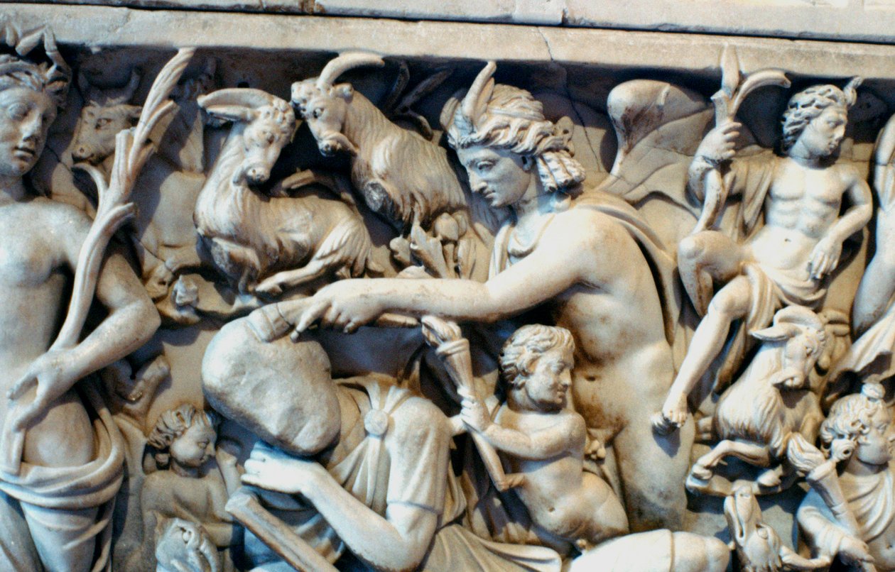 Romersk sarkofag med legenden om Selene og Endymion, 230-235 e.Kr. av Unbekannt