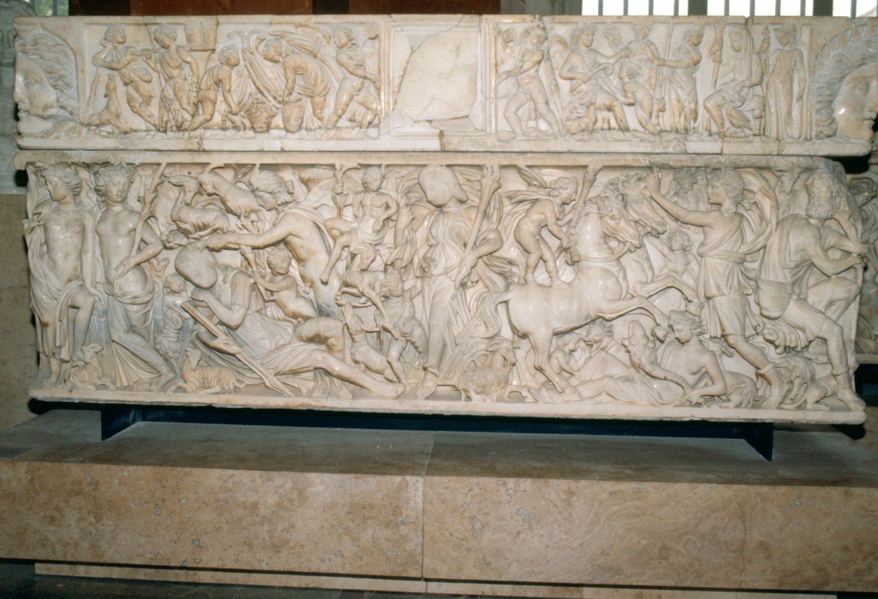 Romersk sarkofag med legenden om Selene og Endymion, 230-235 e.Kr. av Unbekannt